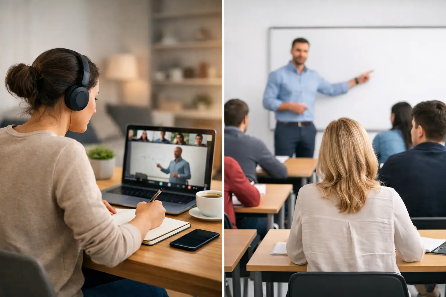 Comparar cursos online y presenciales bien